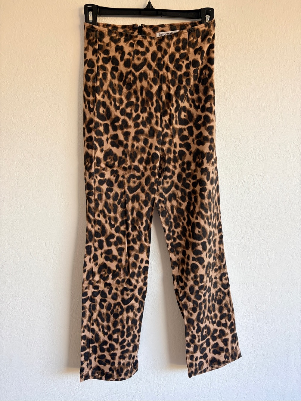 Reformation Leopard Print High Rise Pants Cropped Size 0